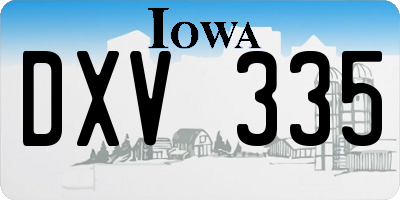 IA license plate DXV335