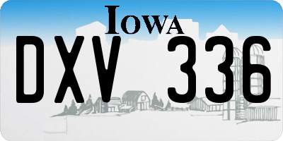 IA license plate DXV336