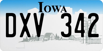 IA license plate DXV342