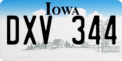 IA license plate DXV344