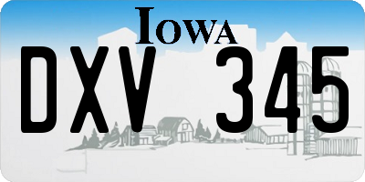 IA license plate DXV345