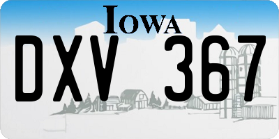 IA license plate DXV367