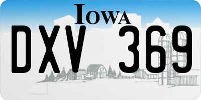 IA license plate DXV369