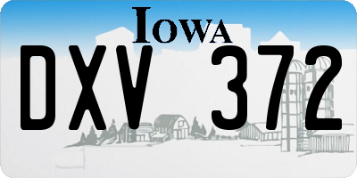 IA license plate DXV372