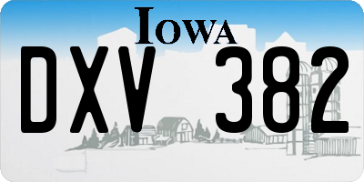 IA license plate DXV382