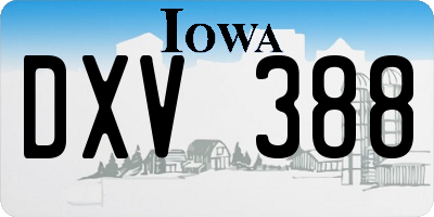 IA license plate DXV388