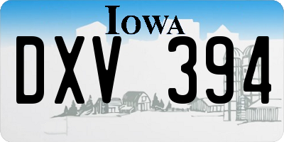 IA license plate DXV394