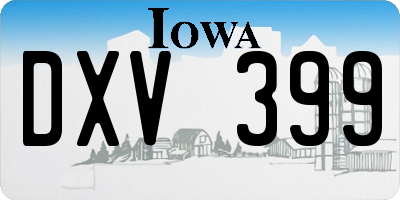 IA license plate DXV399