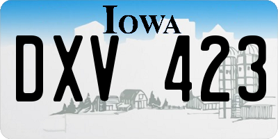 IA license plate DXV423