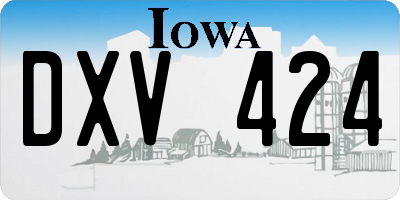 IA license plate DXV424