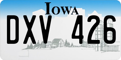 IA license plate DXV426