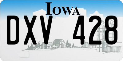 IA license plate DXV428
