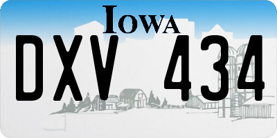 IA license plate DXV434