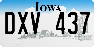 IA license plate DXV437