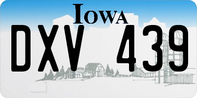 IA license plate DXV439