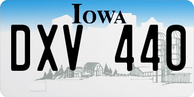 IA license plate DXV440