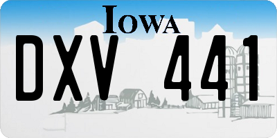 IA license plate DXV441
