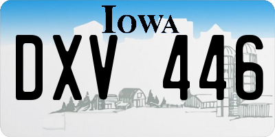 IA license plate DXV446