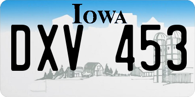 IA license plate DXV453