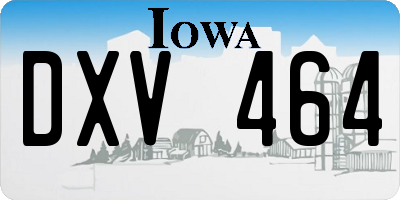 IA license plate DXV464