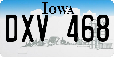 IA license plate DXV468