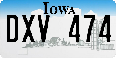 IA license plate DXV474