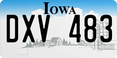 IA license plate DXV483