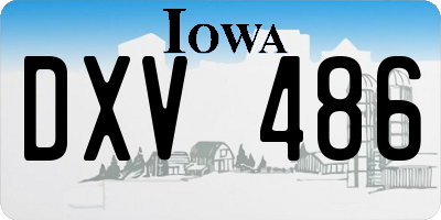 IA license plate DXV486