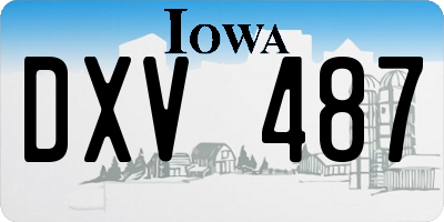 IA license plate DXV487