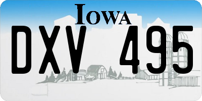 IA license plate DXV495