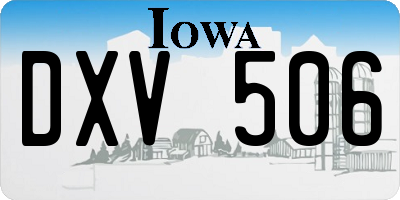 IA license plate DXV506