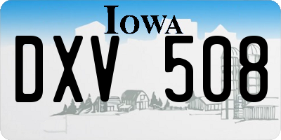 IA license plate DXV508