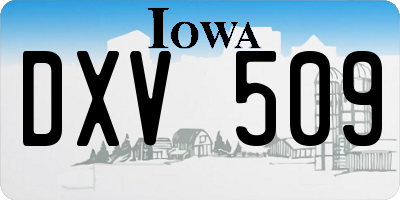 IA license plate DXV509