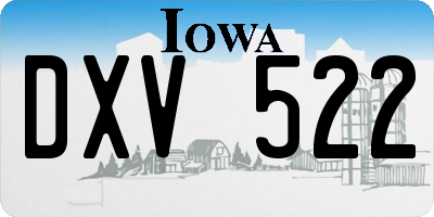 IA license plate DXV522