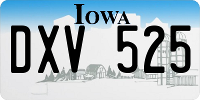 IA license plate DXV525