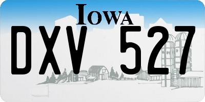 IA license plate DXV527