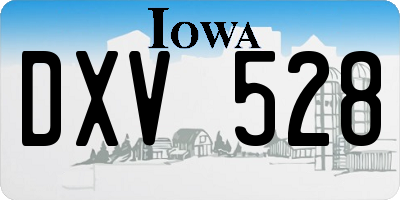 IA license plate DXV528