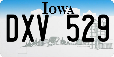 IA license plate DXV529