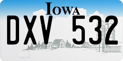 IA license plate DXV532