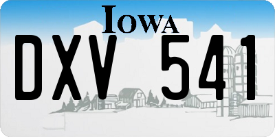 IA license plate DXV541
