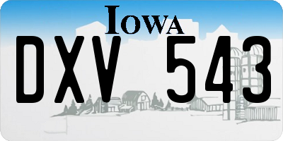 IA license plate DXV543