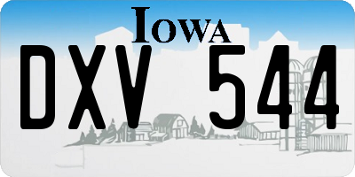 IA license plate DXV544