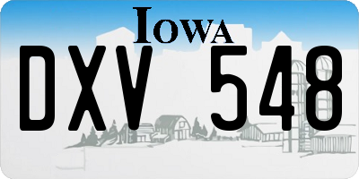 IA license plate DXV548