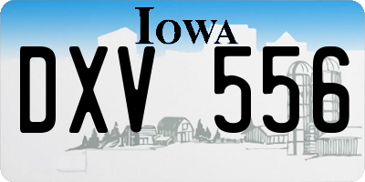 IA license plate DXV556