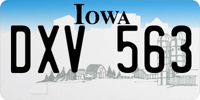 IA license plate DXV563