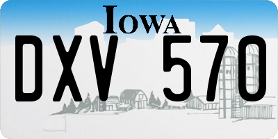 IA license plate DXV570