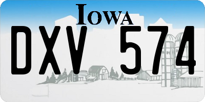 IA license plate DXV574