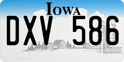 IA license plate DXV586