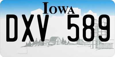 IA license plate DXV589