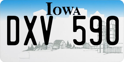 IA license plate DXV590